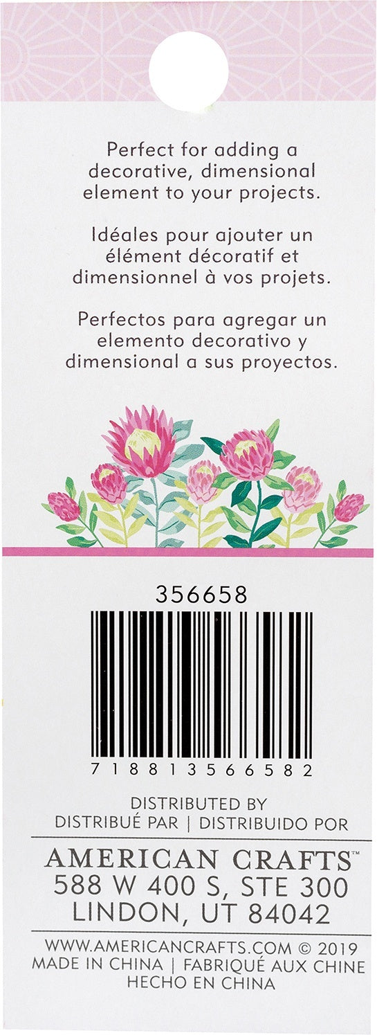 American Crafts Dear Lizzy Here & Now Epoxy Stickers 63/Pkg - 620447