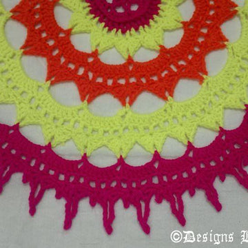 Sun Mandala Crochet Doily Pattern For Home Decor