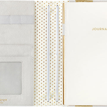 Webster's Pages Color Crush A5 Travel Notebook W/Journal - Gold Stripe