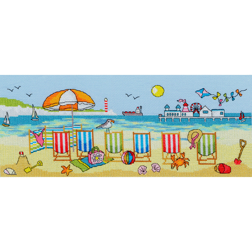 Bothy Threads Deckchair Fun Cross Stitch Kit - 37cm x 15cm