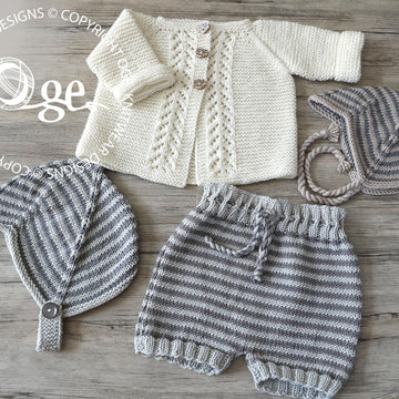 Lace Panel Cardigan & Helmet – P125 (B)