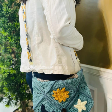Starlit Crochet Sling Bag