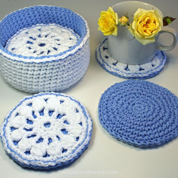 Cornflower Coaster Basket UK TERMS 3506