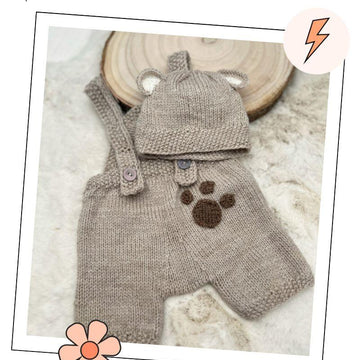 Baby Bear Romper and Hat Set