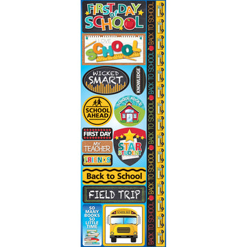Reminisce Signature Series Cardstock Combo Sticker 4.25"X12" - Back To School