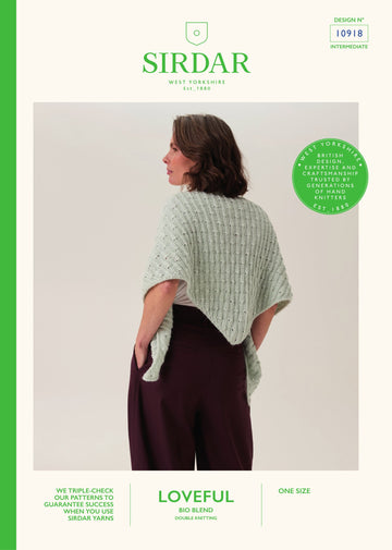 Climbing Ivy Lace Shawl in Sirdar Loveful 100% Bio Blend - 10918 - Downloadable PDF