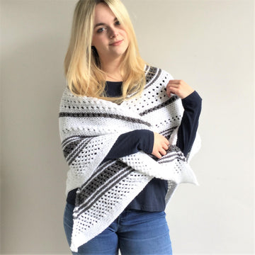 'White Wave' Scarf Shawl