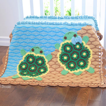 Bubbles The Turtle Blanket
