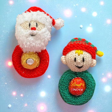 Christmas Santa and Elf Hanging Choc Holders