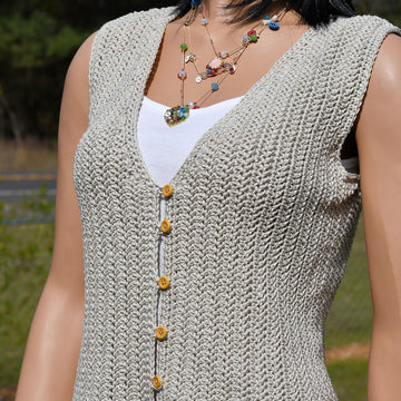 Belle Button Front Vest