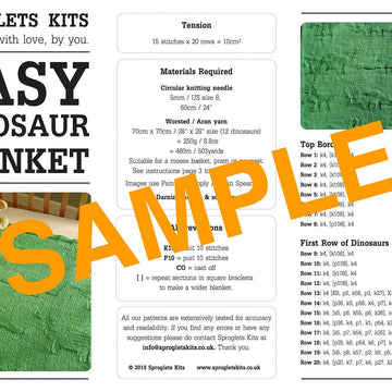 Easy Dinosaur Baby Blanket