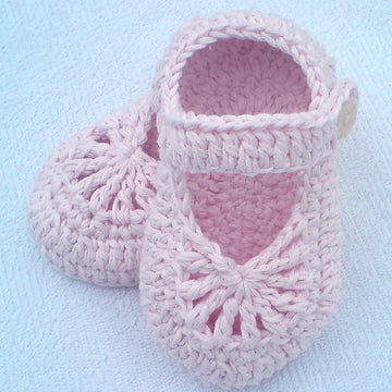 Crocheted Baby Girl Shoes