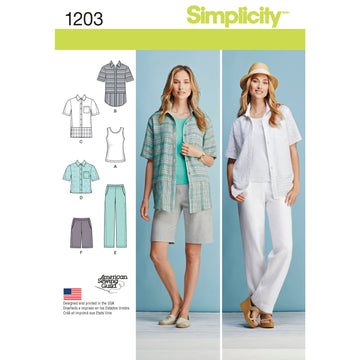 Simplicity Women's and Women's Sportswear Pattern 1203 - Sewing Pattern