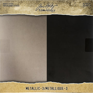 Advantus Idea-Ology Paper Stash Kraft Metallic Paper Pad 8"X8" 36/Pkg - Metallic 3