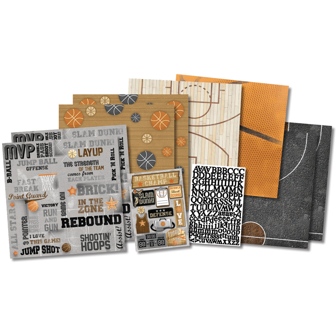 Karen Foster Scrapbook Page Kit 12"X12" - Basketball Champ
