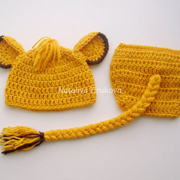 Simba Lion Baby Hat and Diaper Cover