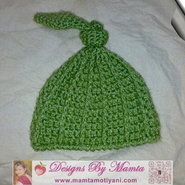 Crochet Top Knot Beanie Pattern For Newborn Babies Adults Women