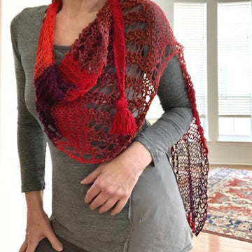 Vermillion shawl