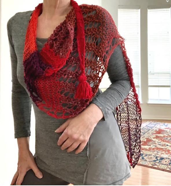Vermillion shawl
