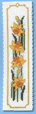 Textile Heritage Daffodils Bookmark Cross Stitch Kit - 19cm x 5cm