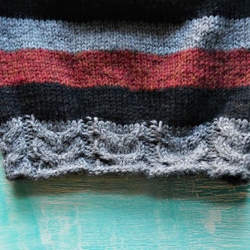 Owl Rib Slouchy Striped Beanie