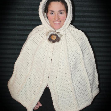 Woodland Cape with Cables Pattern