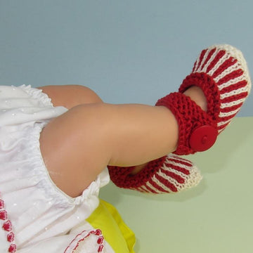 Baby Vertical Stripe Ankle Strap Sandals