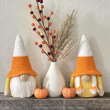 Candy Corn Halloween Gnome Crochet Pattern