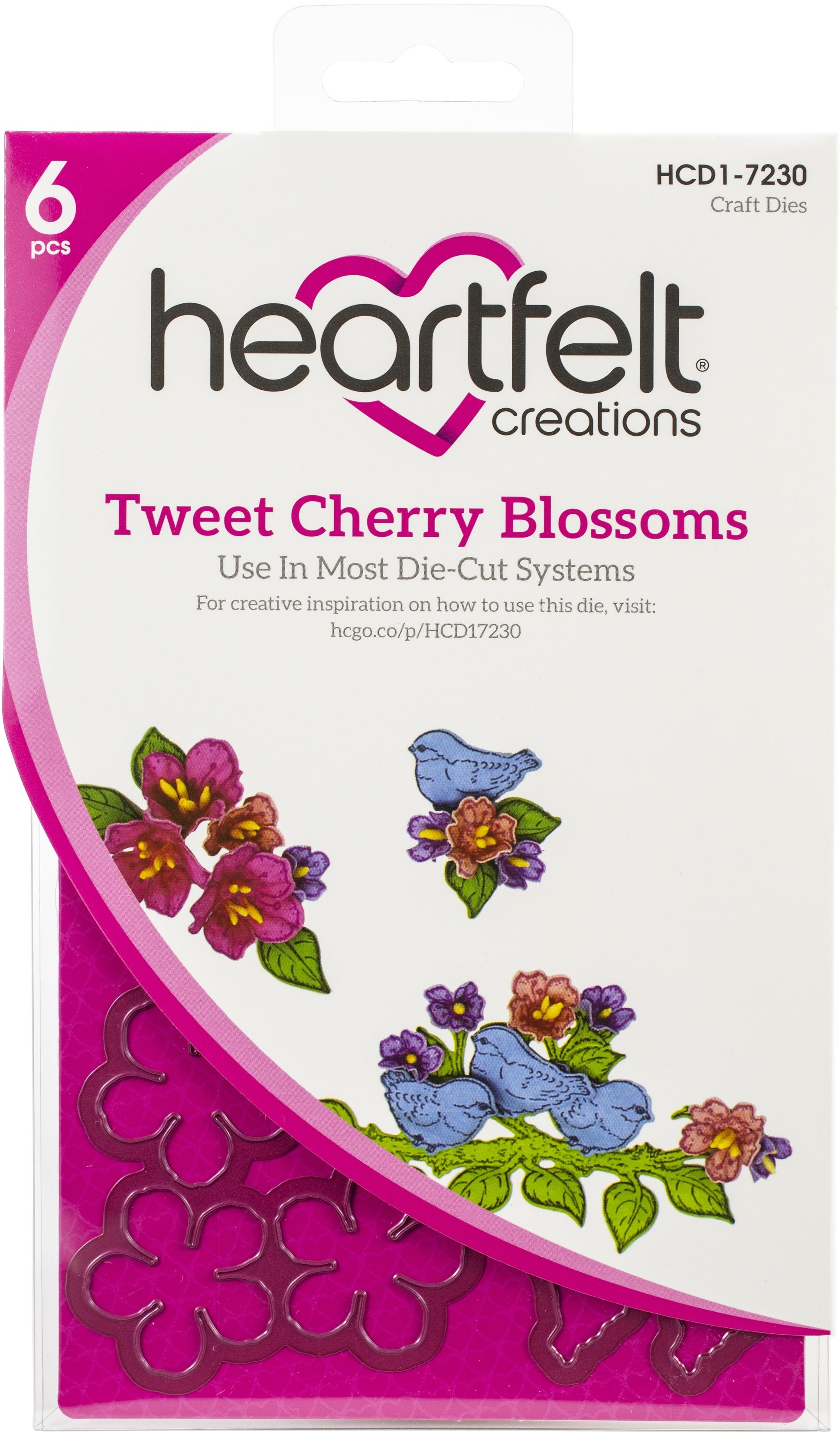 Heartfelt Creations Cut & Emboss Dies - Tweet Cherry Blossoms