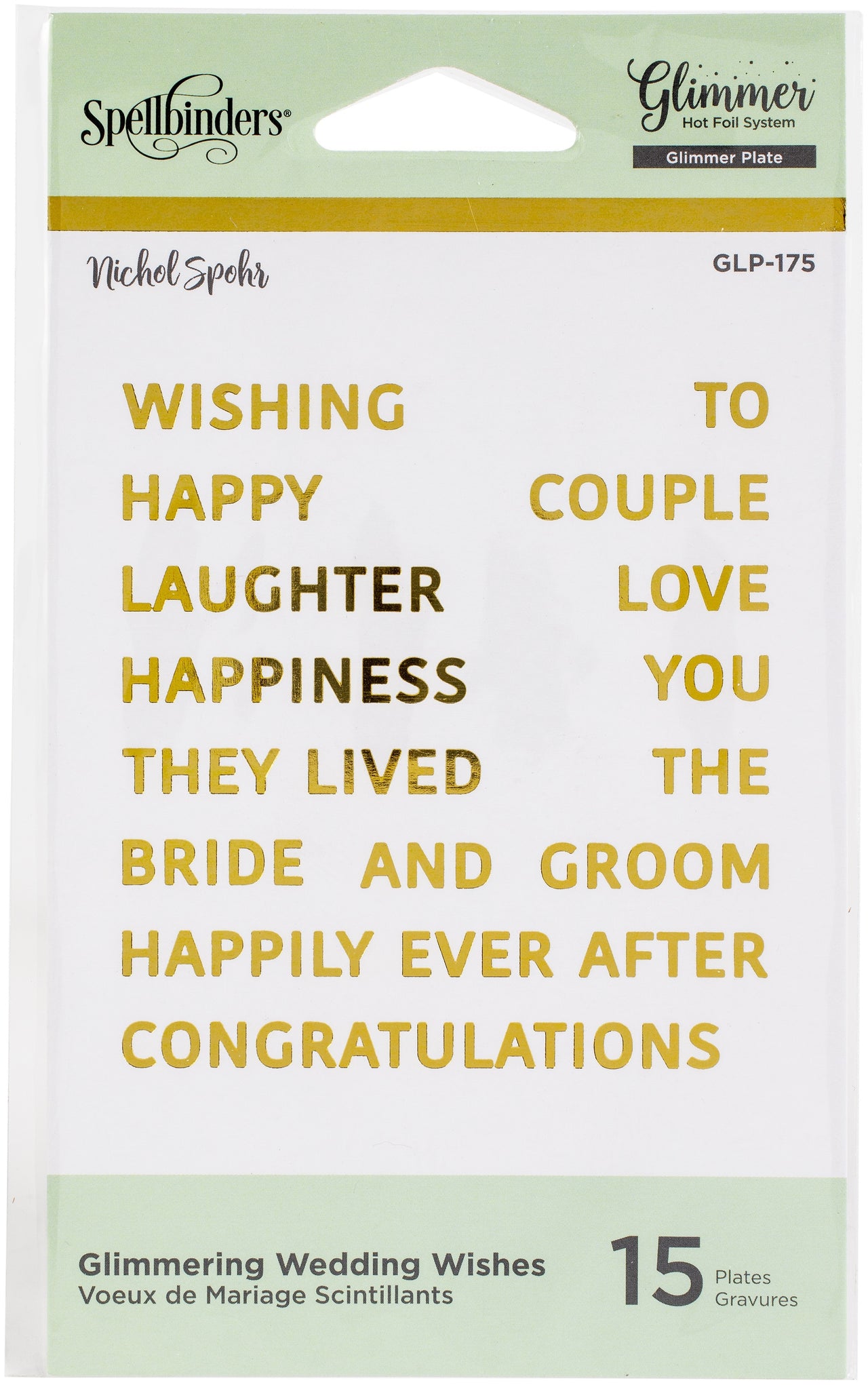 Spellbinders Glimmer Hot Foil Plate By Nichol Spohr - Wedding Wishes, Wedding Season