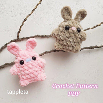 Baby bunny crochet pattern pdf, Plush bunny pocket toy handmade, Amigurumi rabbit keychain, Easter day gift for kids, Easter crochet pattern