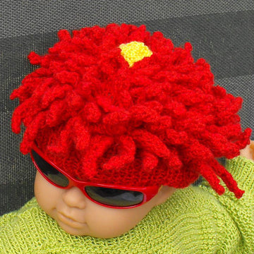 Baby Red Dahlia Beanie Hat