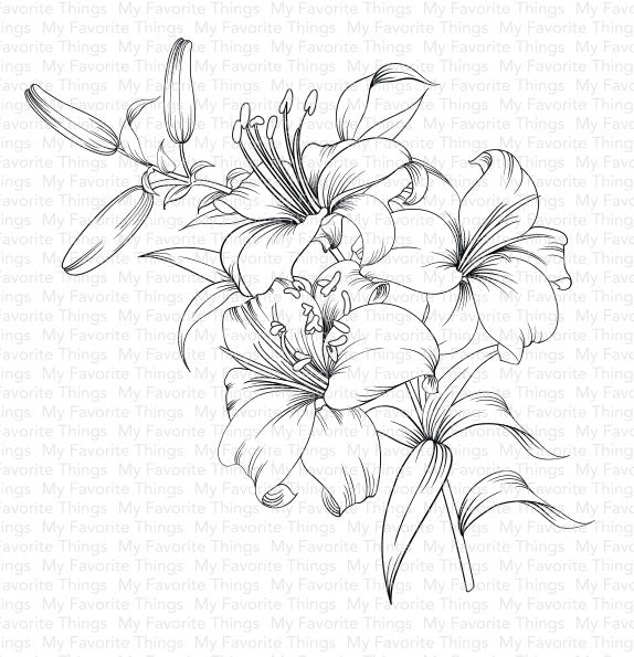 My Favorite Things Cling Rubber Stamp - Lavish Lilies