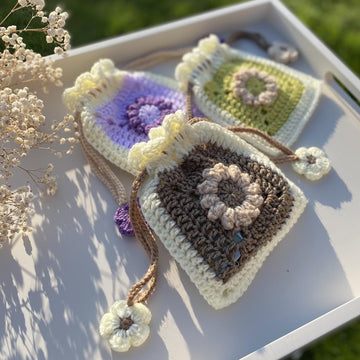 Flower Drawstring Pouch