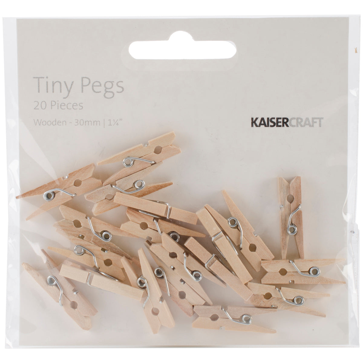 Kaisercraft Tiny Clothespins 20/Pkg - 1.25"X.25"X.25" (Clothespins)