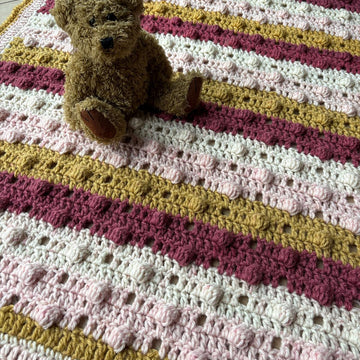 Dotty about Bobbles! Aran Blanket