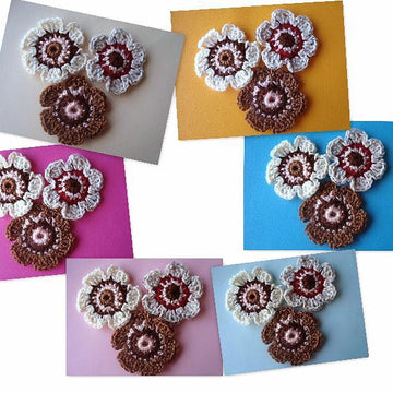 633-F, CROCHET FLOWER