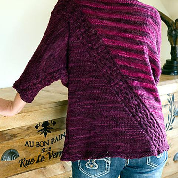 "Ivy" - Bat wing sweater with cables