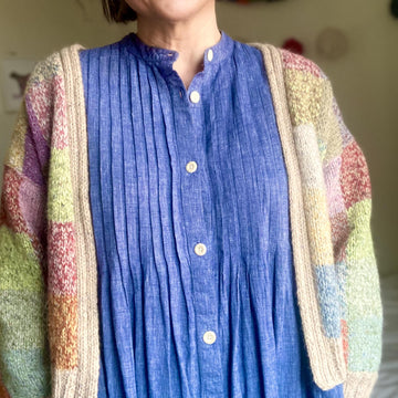 Aran Weight Patchwork Cardigann