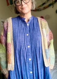 Aran Weight Patchwork Cardigann