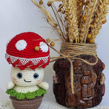 Crochet Christmas mushroomp