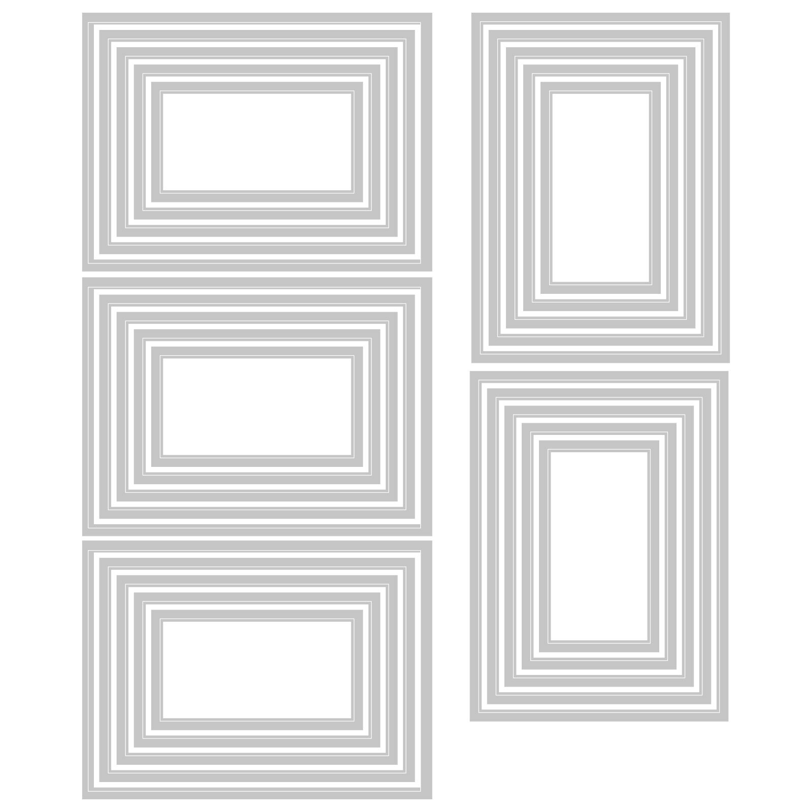 Sizzix Thinlits Die Set 25PK - Stacked Tiles, Rectangles