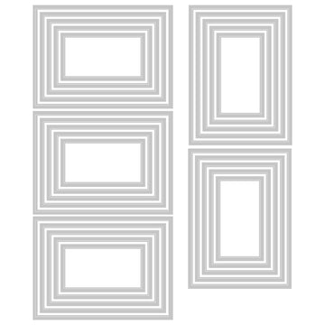 Sizzix Thinlits Die Set 25PK - Stacked Tiles, Rectangles