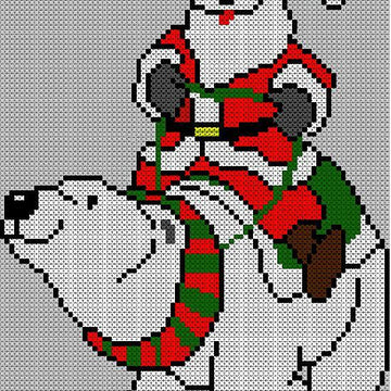 Christmas Santa On Polar Bear Jumper