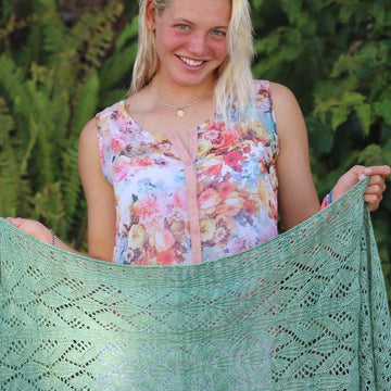 Ona Cable Lace Shawl