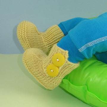 Baby 2 Button Rib Top Booties