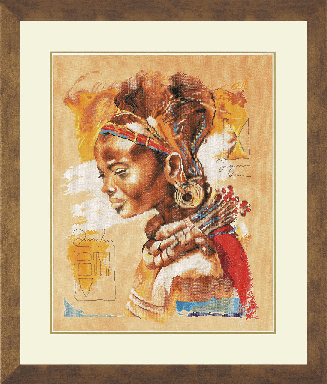 Lanarte African Woman Counted Cross Stitch Kit - 39 x 49 cm