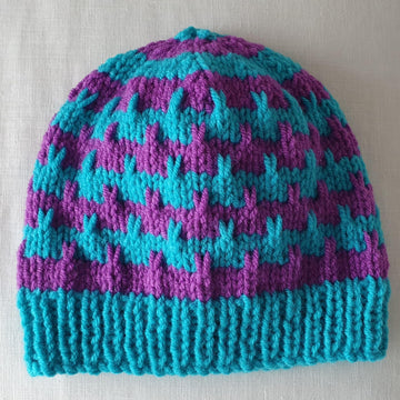 May - Chunky, striped, slip stitch beanie