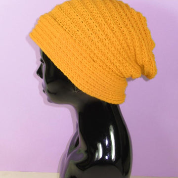 Sideways Fishermans Rib Cuff Slouch Hat