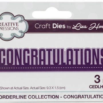 Creative Expressions Borderline Craft Dies By Lisa Horton - Congratulations